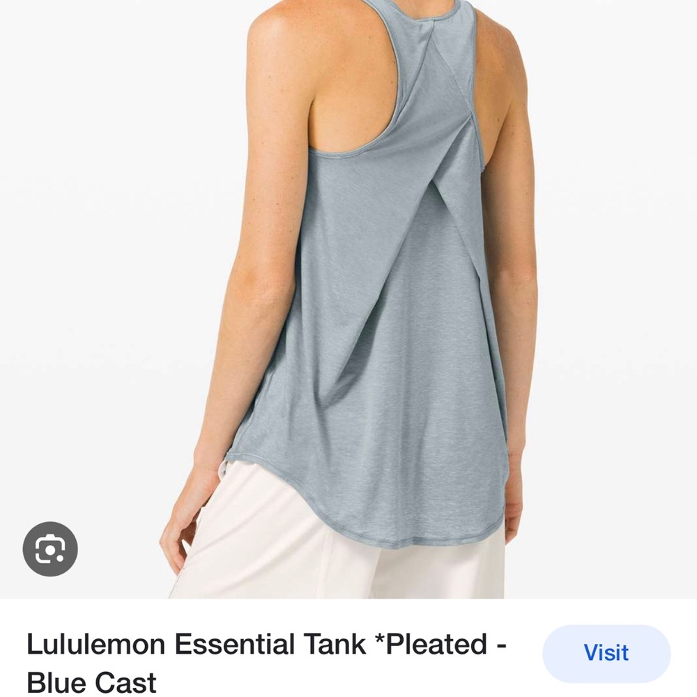 Lululemon Essential Tank Blue Cast Size 6